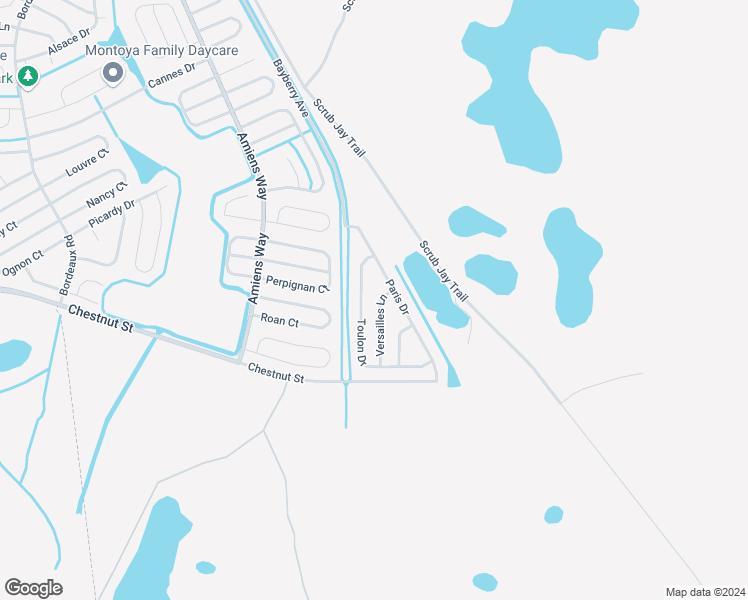 map of restaurants, bars, coffee shops, grocery stores, and more near 732 Paris Drive in Kissimmee
