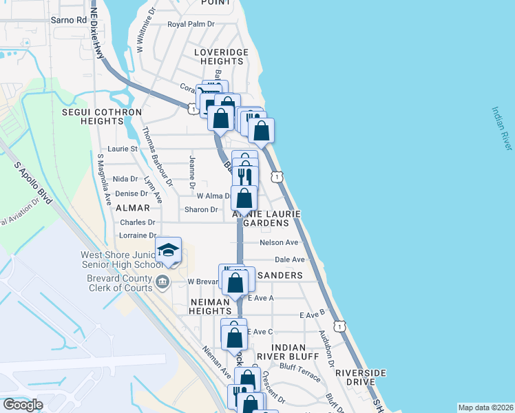 map of restaurants, bars, coffee shops, grocery stores, and more near 28 Elton Street in Melbourne
