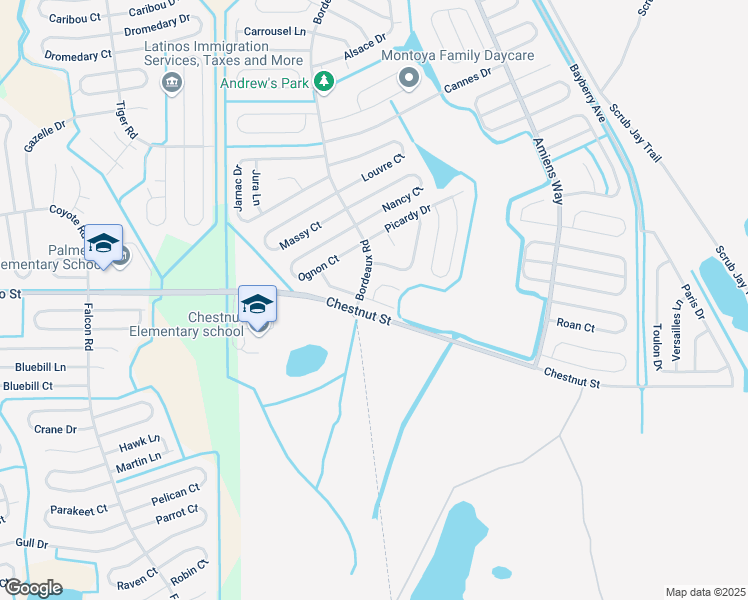 map of restaurants, bars, coffee shops, grocery stores, and more near 701 North Rennes Court in Poinciana