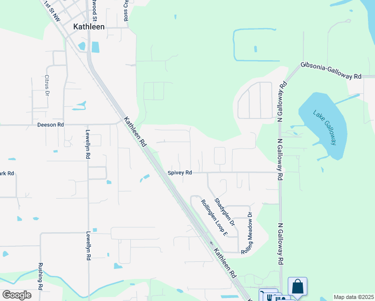 map of restaurants, bars, coffee shops, grocery stores, and more near 5409 Morgan Road in Lakeland