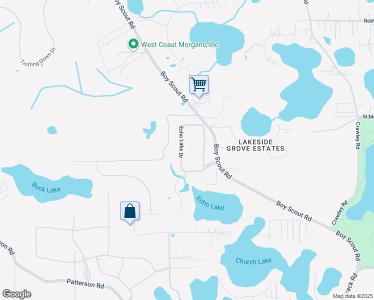 map of restaurants, bars, coffee shops, grocery stores, and more near 10607 Echo Lake Drive in Odessa
