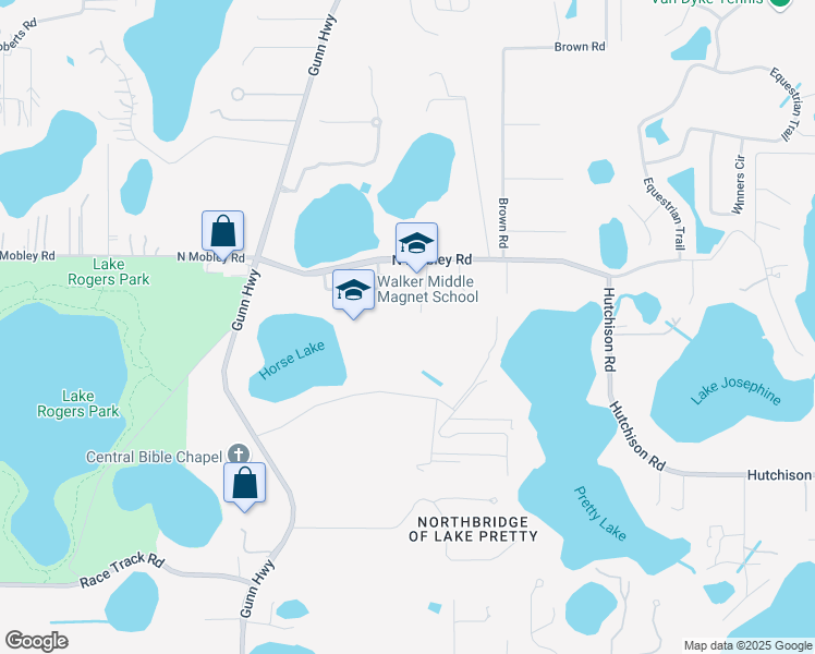 map of restaurants, bars, coffee shops, grocery stores, and more near 8282 North Mobley Road in Odessa