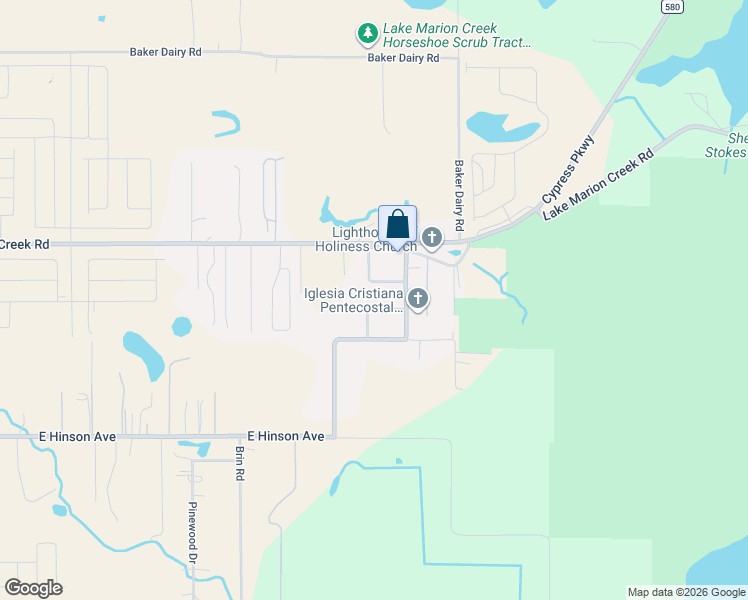map of restaurants, bars, coffee shops, grocery stores, and more near 5709 Little Eva Road in Haines City