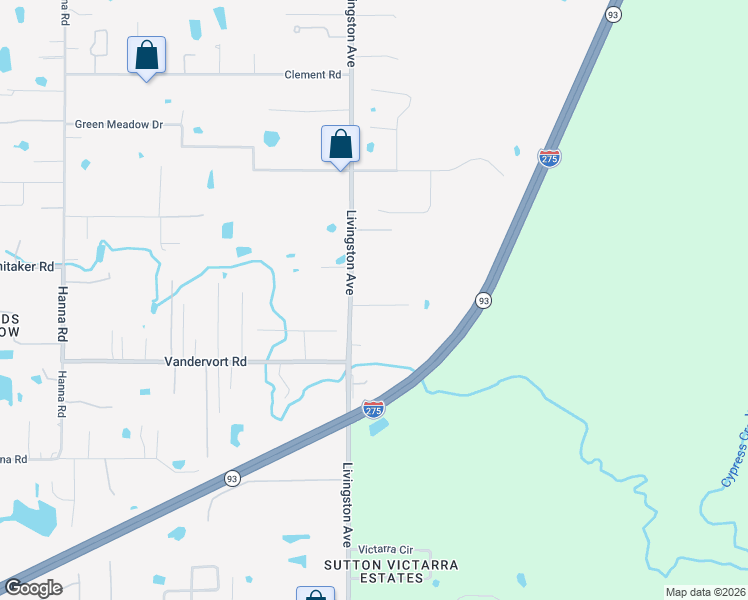 map of restaurants, bars, coffee shops, grocery stores, and more near 2504 Priscilla Court in Lutz