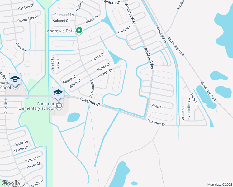 map of restaurants, bars, coffee shops, grocery stores, and more near 727 Palaiseau Court in Kissimmee