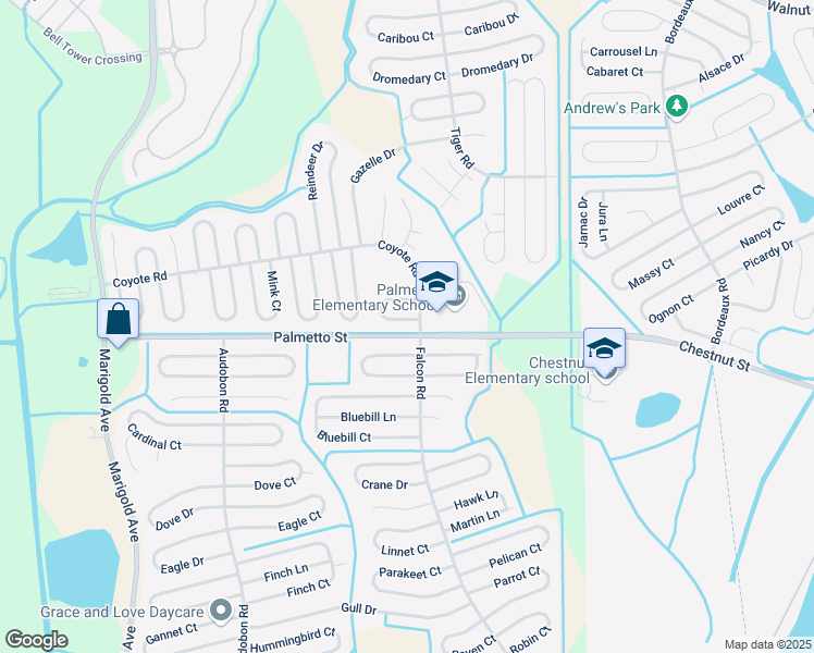 map of restaurants, bars, coffee shops, grocery stores, and more near 601 Bittern Court in Kissimmee
