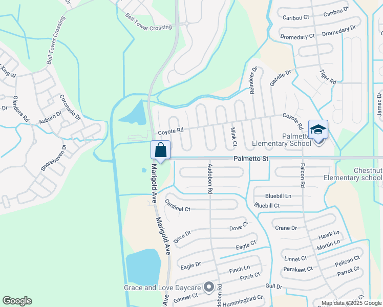 map of restaurants, bars, coffee shops, grocery stores, and more near 409 Albatross Court in Kissimmee