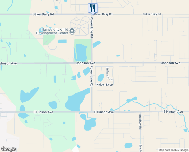 map of restaurants, bars, coffee shops, grocery stores, and more near 109 Hidden Lake Loop in Haines City