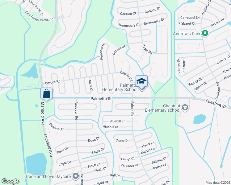 map of restaurants, bars, coffee shops, grocery stores, and more near 729 Squirrel Court in Poinciana