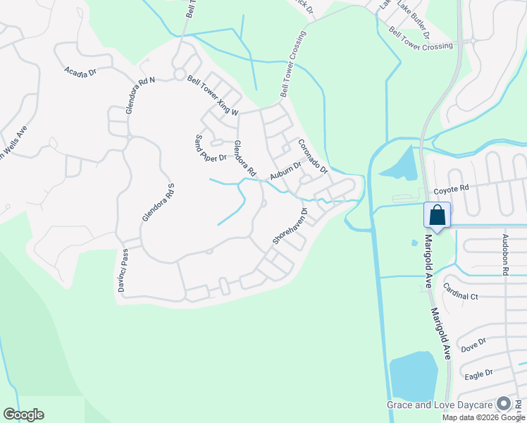 map of restaurants, bars, coffee shops, grocery stores, and more near 687 Glendora Road in Kissimmee