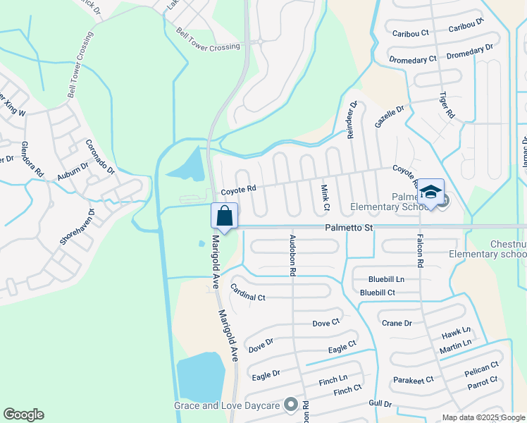 map of restaurants, bars, coffee shops, grocery stores, and more near 756 Camel Court in Kissimmee