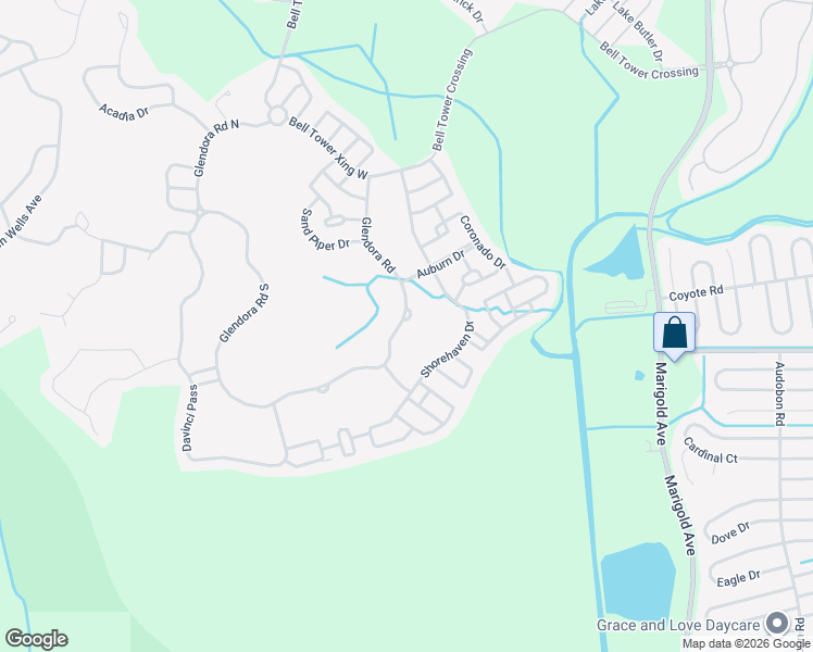 map of restaurants, bars, coffee shops, grocery stores, and more near 687 Glendora Road in Kissimmee