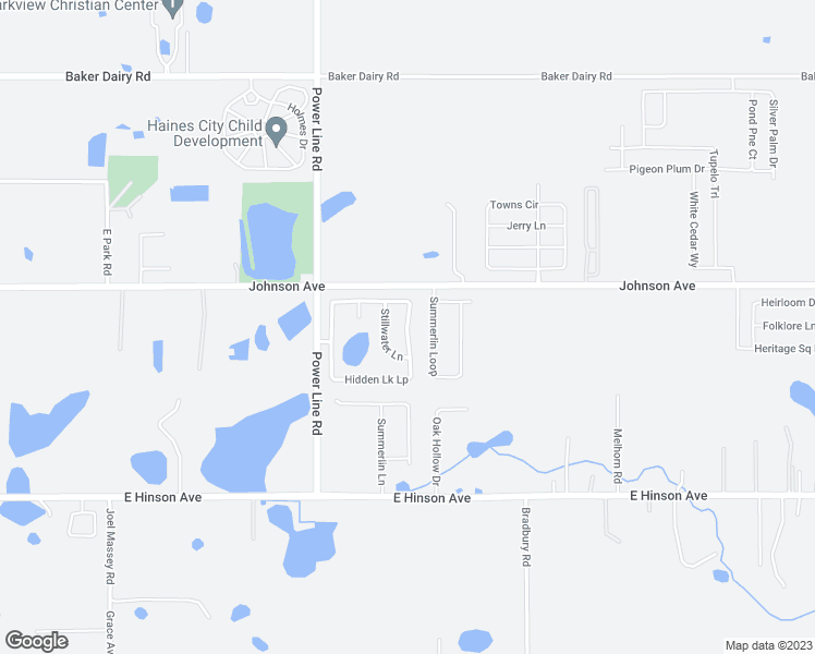 map of restaurants, bars, coffee shops, grocery stores, and more near 221 Hidden Lake Loop in Haines City