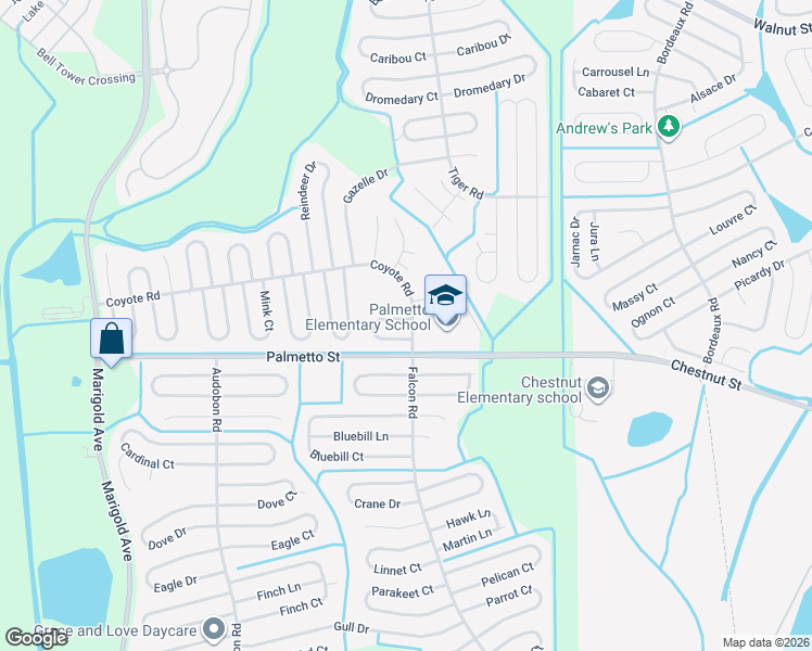 map of restaurants, bars, coffee shops, grocery stores, and more near 602 Yak Court in Poinciana