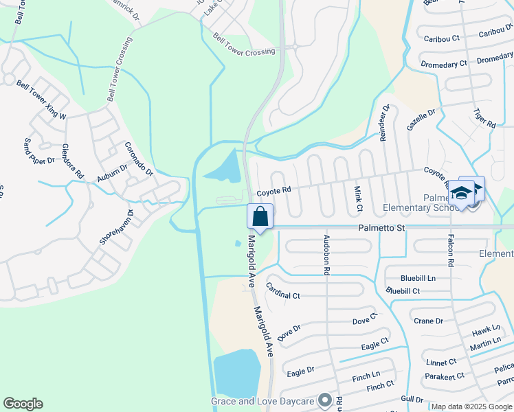 map of restaurants, bars, coffee shops, grocery stores, and more near 710 Bobcat Court in Kissimmee