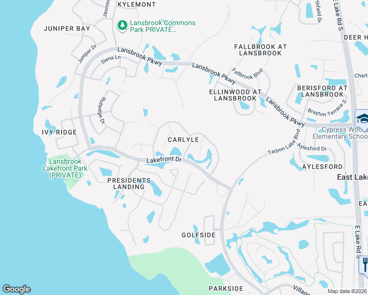 map of restaurants, bars, coffee shops, grocery stores, and more near 4092 Carlyle Lakes Boulevard in Palm Harbor