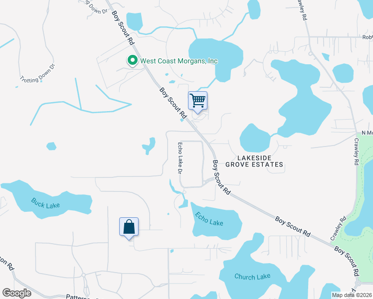 map of restaurants, bars, coffee shops, grocery stores, and more near 10613 Echo Lake Drive in Odessa