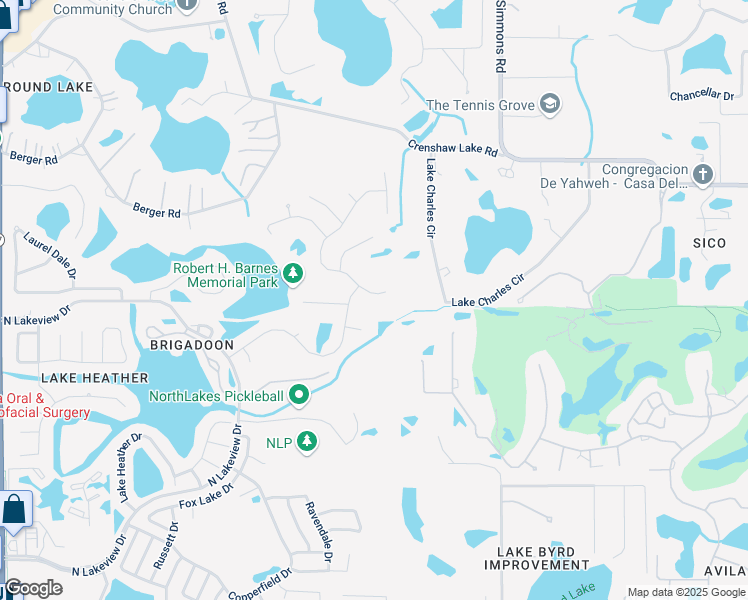 map of restaurants, bars, coffee shops, grocery stores, and more near 16710 Rolling Rock Drive in Tampa