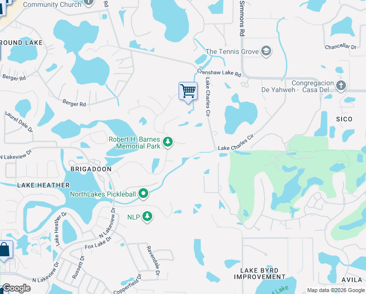 map of restaurants, bars, coffee shops, grocery stores, and more near 16710 Rolling Rock Drive in Tampa