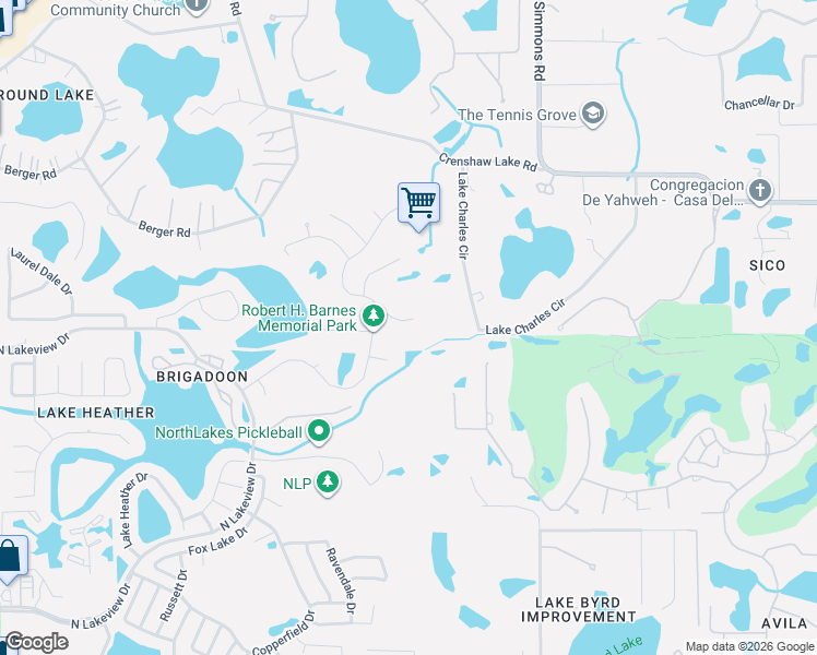 map of restaurants, bars, coffee shops, grocery stores, and more near 16710 Rolling Rock Drive in Tampa