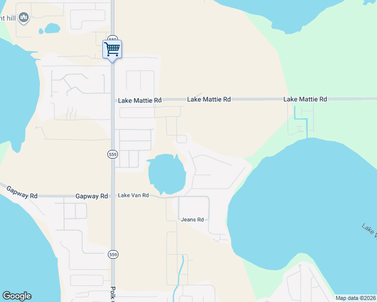 map of restaurants, bars, coffee shops, grocery stores, and more near 399 Van Lakes Boulevard in Auburndale