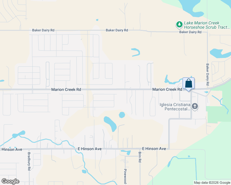 map of restaurants, bars, coffee shops, grocery stores, and more near 502 Georgene Road in Haines City