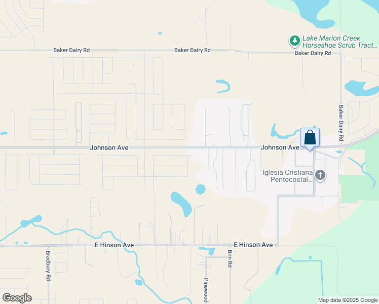 map of restaurants, bars, coffee shops, grocery stores, and more near 5273 East Johnson Avenue in Haines City