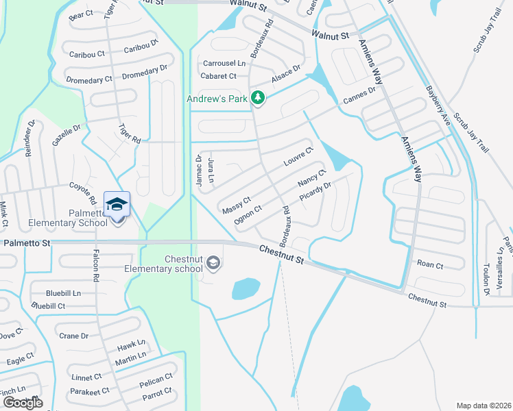 map of restaurants, bars, coffee shops, grocery stores, and more near 813 Ognon Court in Kissimmee