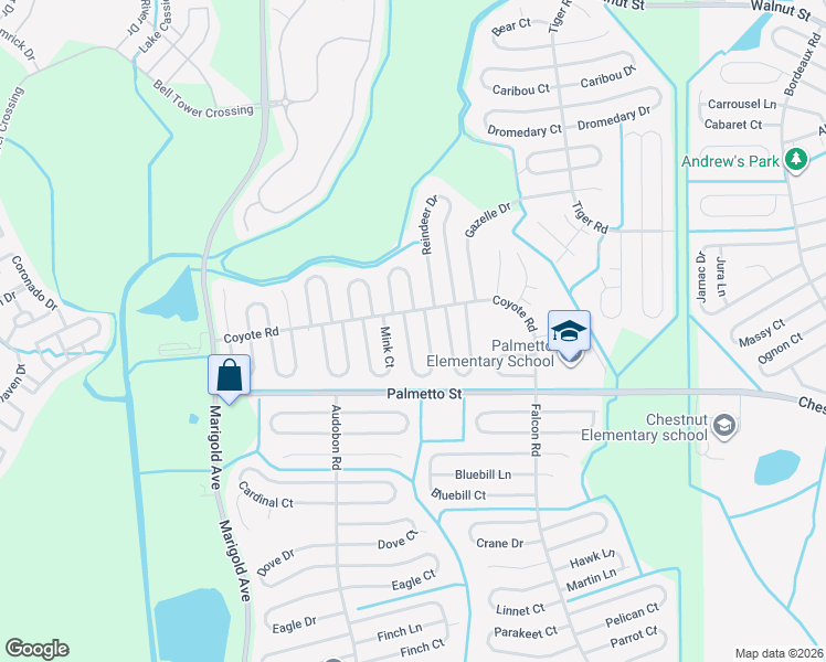 map of restaurants, bars, coffee shops, grocery stores, and more near 795 Platypus Court in Kissimmee