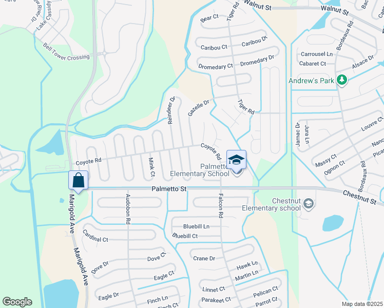map of restaurants, bars, coffee shops, grocery stores, and more near 801 Squirrel Court in Kissimmee