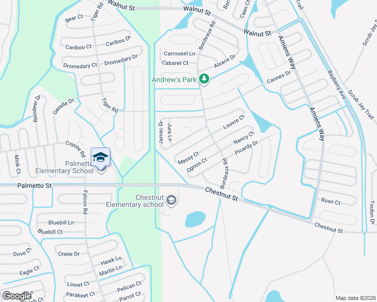map of restaurants, bars, coffee shops, grocery stores, and more near 818 Massy Court in Kissimmee