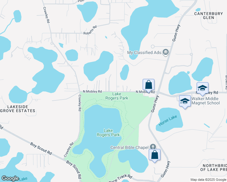map of restaurants, bars, coffee shops, grocery stores, and more near 9015 North Mobley Road in Odessa
