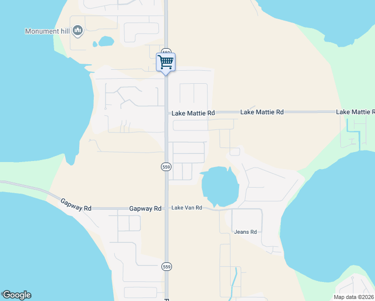 map of restaurants, bars, coffee shops, grocery stores, and more near 331 San Mauro Drive in Auburndale