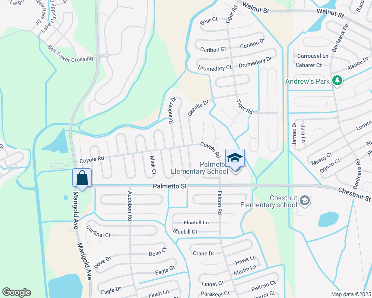 map of restaurants, bars, coffee shops, grocery stores, and more near 801 Squirrel Court in Kissimmee