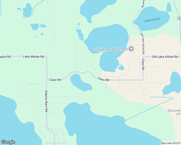 map of restaurants, bars, coffee shops, grocery stores, and more near Cass Road in Lake Alfred
