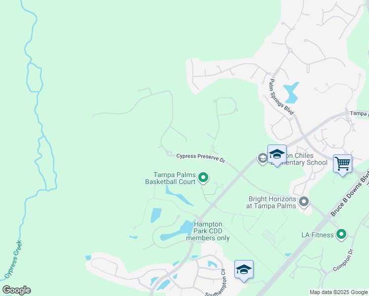 map of restaurants, bars, coffee shops, grocery stores, and more near 5018 Givendale Lane in Tampa