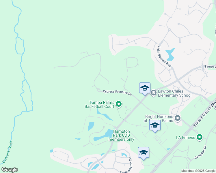 map of restaurants, bars, coffee shops, grocery stores, and more near 5018 Givendale Lane in Tampa