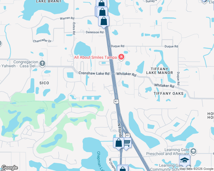 map of restaurants, bars, coffee shops, grocery stores, and more near 152 Grande Villa Drive in Lutz