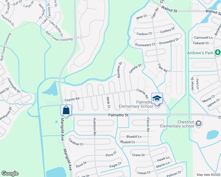 map of restaurants, bars, coffee shops, grocery stores, and more near 634 Llama Drive in Kissimmee