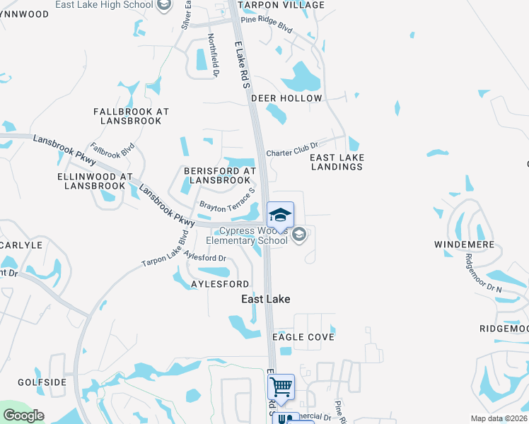 map of restaurants, bars, coffee shops, grocery stores, and more near 4550 Serenity Trail in Palm Harbor