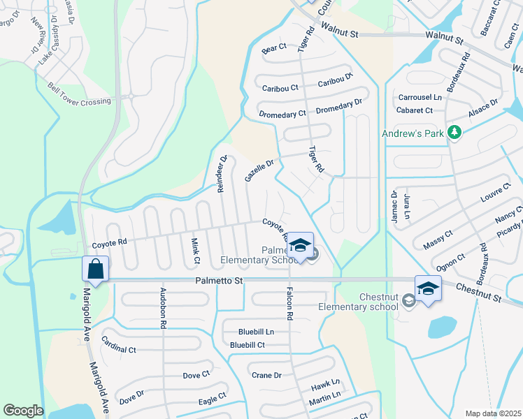 map of restaurants, bars, coffee shops, grocery stores, and more near 606 Tamarin Lane in Kissimmee