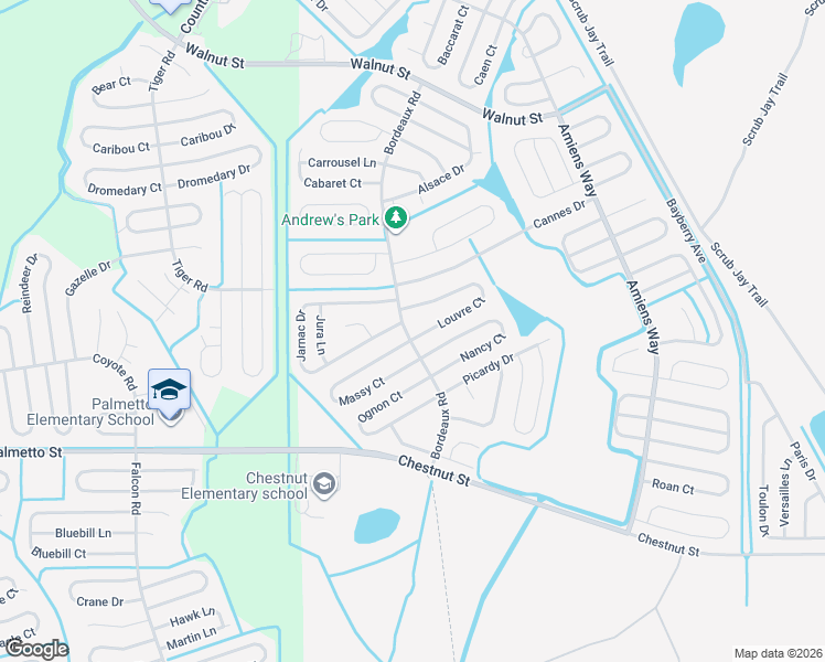 map of restaurants, bars, coffee shops, grocery stores, and more near 962 Louvre Court in Kissimmee