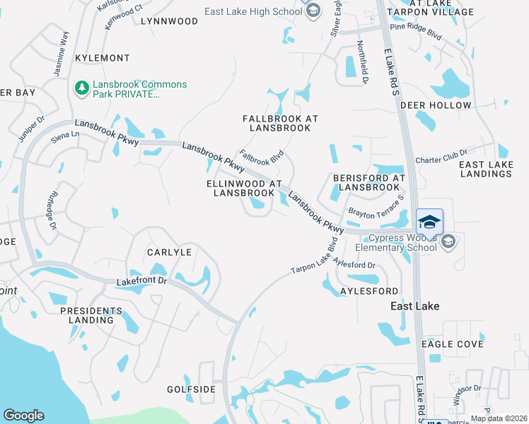 map of restaurants, bars, coffee shops, grocery stores, and more near 4351 Ellinwood Boulevard in Palm Harbor