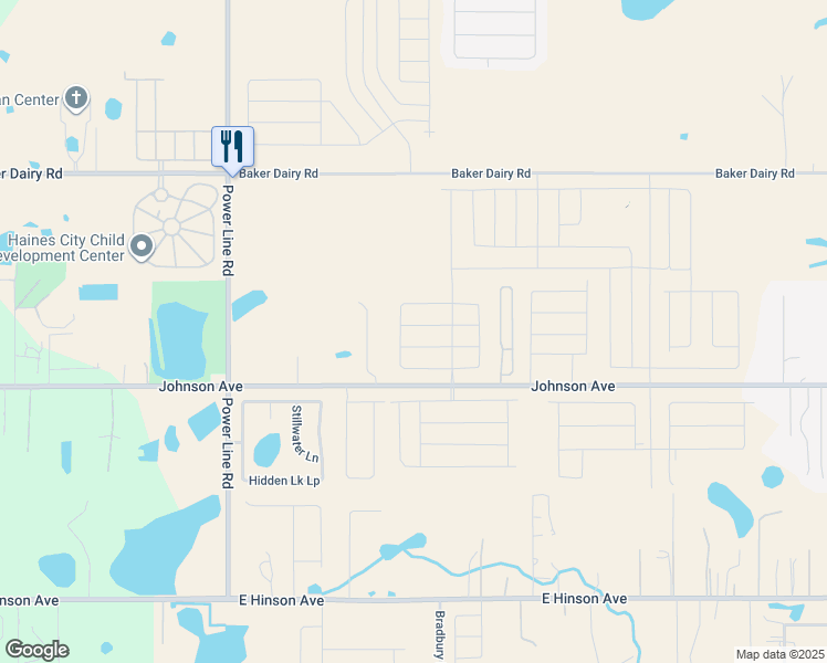 map of restaurants, bars, coffee shops, grocery stores, and more near 4510 East Johnson Avenue in Haines City