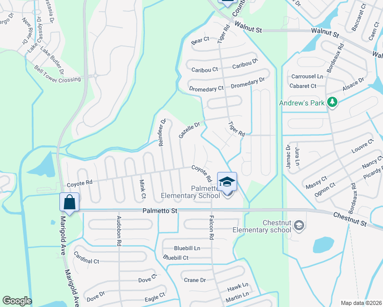map of restaurants, bars, coffee shops, grocery stores, and more near 610 Tamarin Lane in Kissimmee