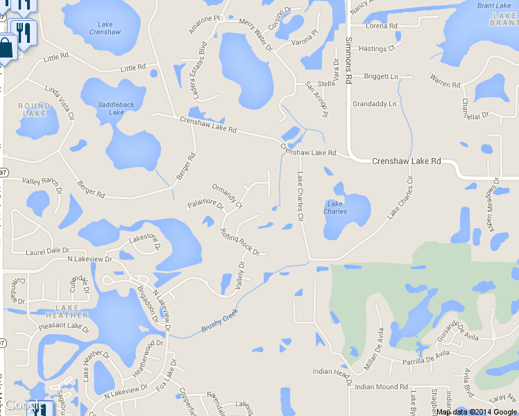 map of restaurants, bars, coffee shops, grocery stores, and more near 16818 Bellwood Manor in Tampa