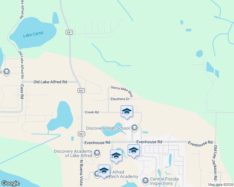 map of restaurants, bars, coffee shops, grocery stores, and more near 358 Treasure Cay Cove in Lake Alfred
