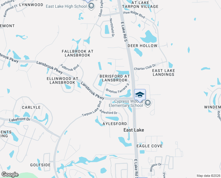 map of restaurants, bars, coffee shops, grocery stores, and more near 4643 Brayton Terrace South in Palm Harbor