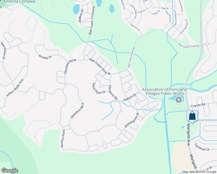 map of restaurants, bars, coffee shops, grocery stores, and more near 560 Glendora Road in Kissimmee