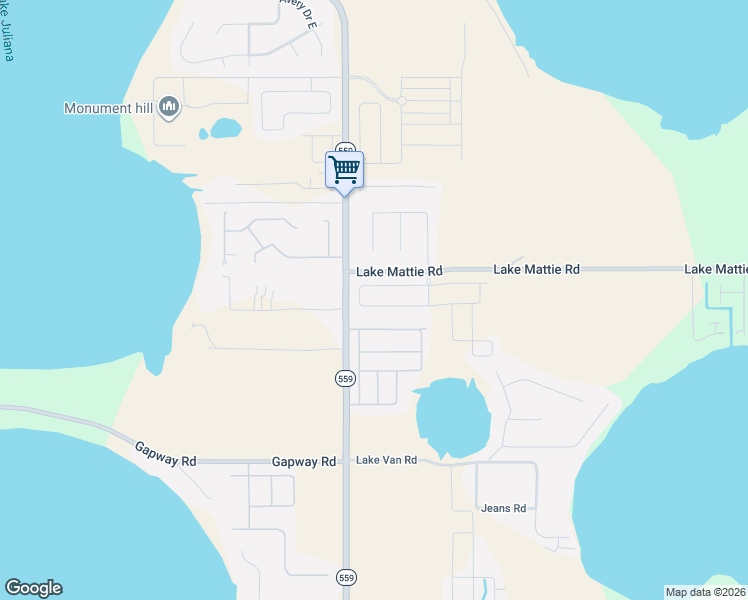 map of restaurants, bars, coffee shops, grocery stores, and more near 245 Cascara Lane in Auburndale